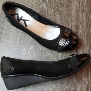 Anne Klein Sport Black Wedge Pumps Flats